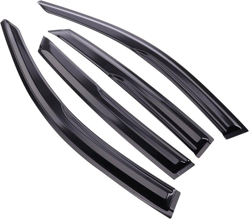 WONSABON Tape-On Window Visors Deflectors Rain Guards 4 Piece Set ‎Compatible with 2006-2011 Honda Civic 94944 - Image 4